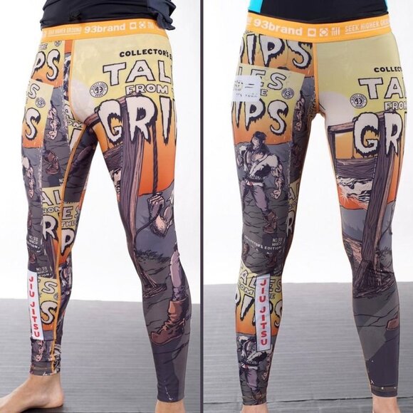 Jiu Jitsu 93 brand  Graphic Print Tales of the Grips Leggings Men Size Large - Picture 2 of 8